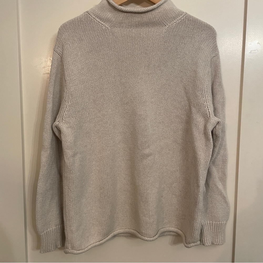 J Crew 1988 Heritage Cotton Roll Neck Sweater Sz M